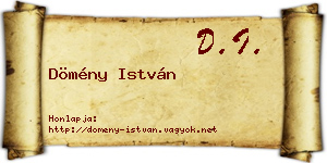 Dömény István névjegykártya