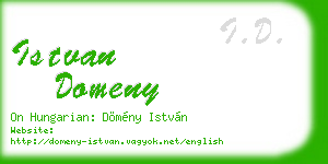 istvan domeny business card