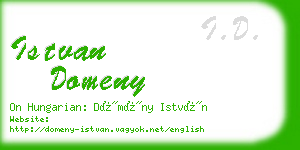 istvan domeny business card